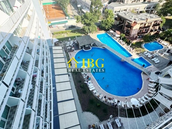 Spacious 1-Bedroom Apartment with Pool & Sea View | Grand Hotel Nirvana, Sunny Beach