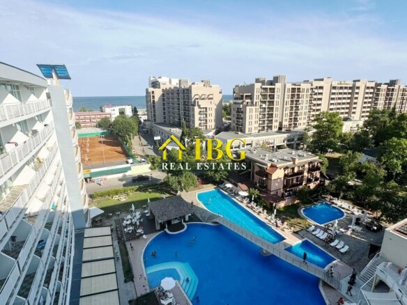 Spacious 1-Bedroom Apartment with Pool & Sea View | Grand Hotel Nirvana, Sunny Beach