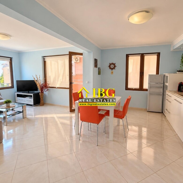 Spacious 3-Bedroom Apartment with Sea View – No Maintenance Fee | Only 100 m from the Beach, Ravda