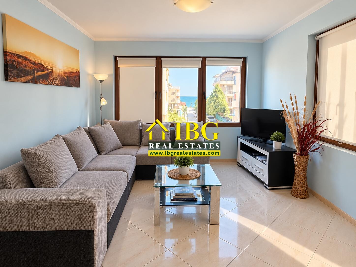 Spacious 3-Bedroom Apartment with Sea View – No Maintenance Fee | Only 100 m from the Beach, Ravda
