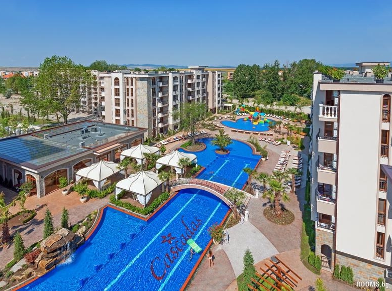 Furnished Studio with balcony and direct exit to the green yard and the pool | Cascadas Complex, Sunny Beach