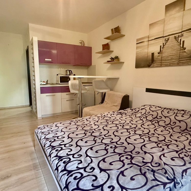 Furnished Studio with balcony and direct exit to the green yard and the pool | Cascadas Complex, Sunny Beach