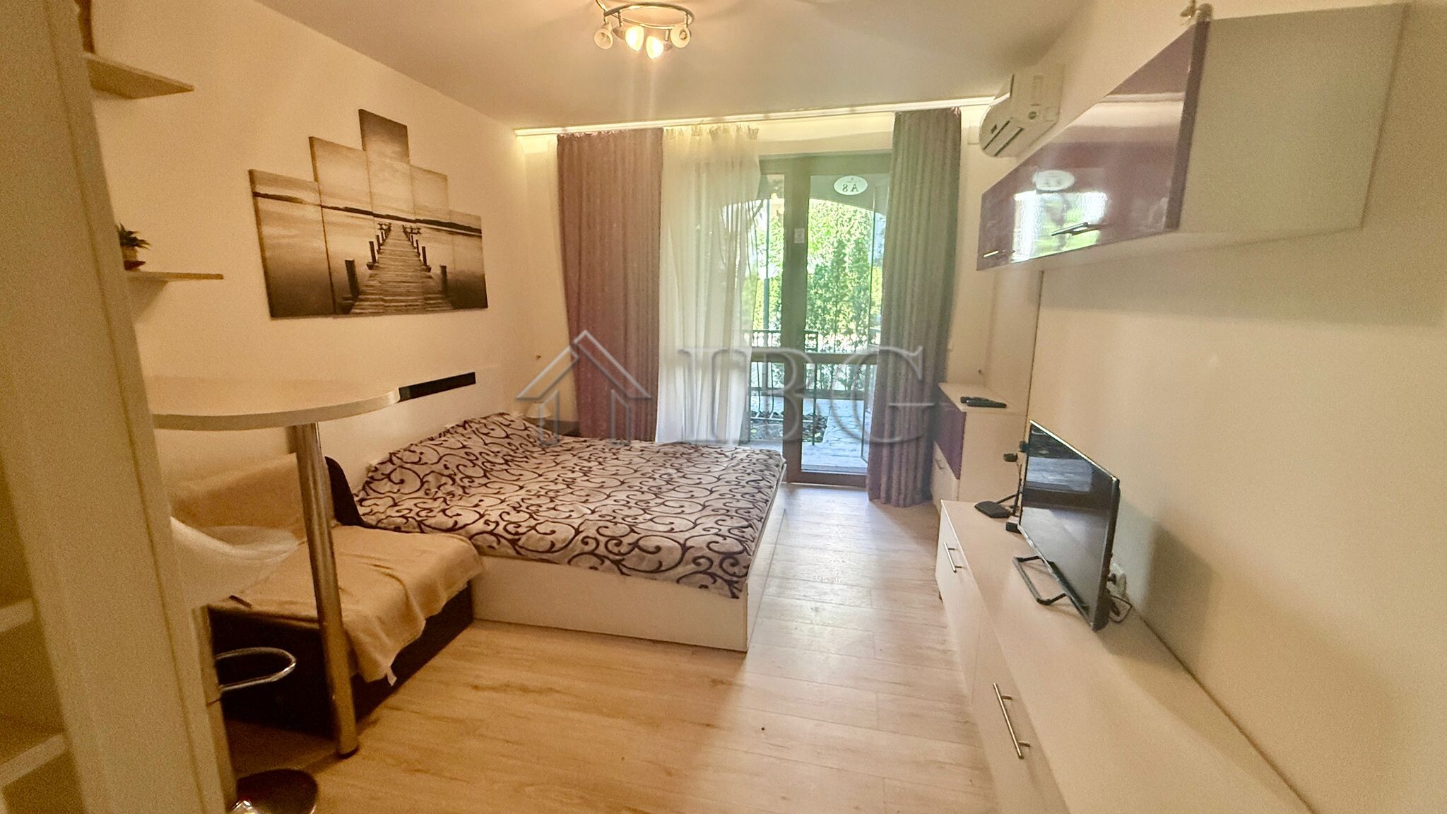 Furnished Studio with balcony and direct exit to the green yard and the pool | Cascadas Complex, Sunny Beach