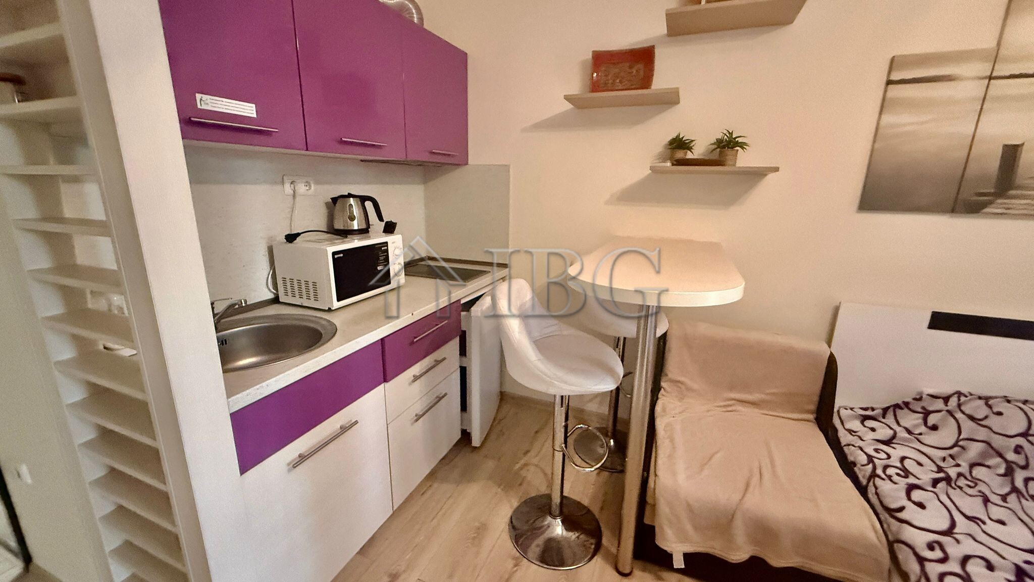 Furnished Studio with balcony and direct exit to the green yard and the pool | Cascadas Complex, Sunny Beach