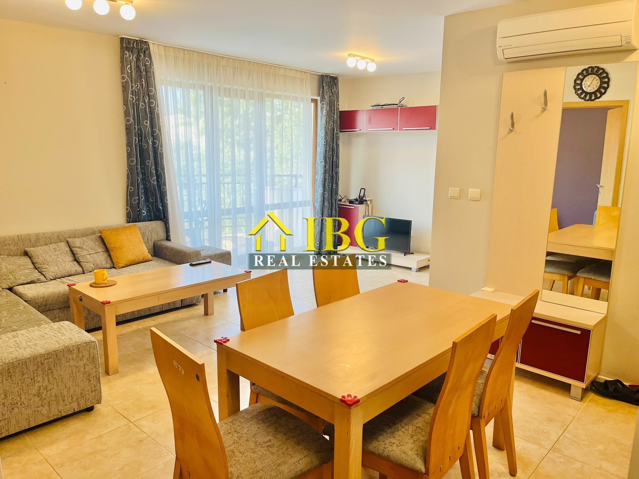 Furnished Apartment with 2 Bedrooms, 2 Balconies | River Park, Sunny Beach – Near Cacao Beach