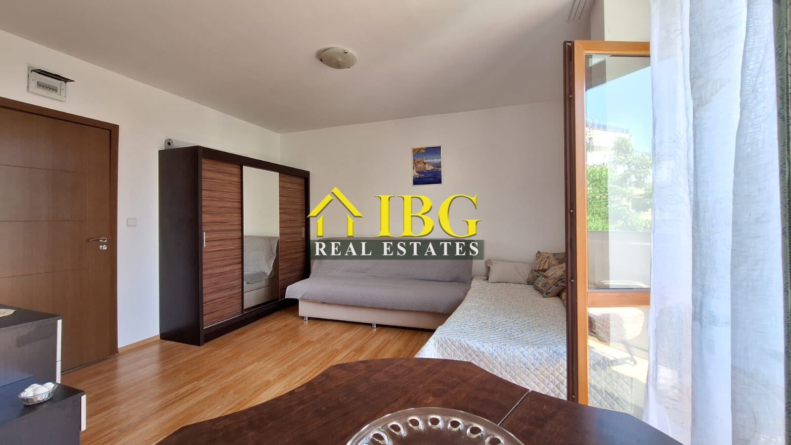 Studio with New Furniture & Pool View | Villa Flora, Ravda